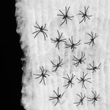 Garvee Decoración Halloween Exterior Tela de Araña Negra 76x400cm con 60 Arañas Plásticas para Jardín y Terraza, Ligera y Reutilizable