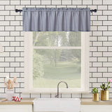 Garvee Cortinas impermeables para cocina con volante texturizado, cortinas cortas, color gris, para tratamiento de ventanas medianas en baño, dormitorio, sala de estar, 152.4x38.1cm - Gris