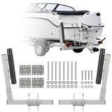 Garvee Kit de 2 Guías con Rodillos Acolchados para Remolque de Barcos, Soportes Laterales Ajustables de Acero Galvanizado para Carga de Embarcaciones