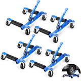 Garvee Juego de 4 Carretillas para Ruedas de Coche, Capacidad 2722 kg, Acero Duradero, Ruedas Giratorias 360°, Portátil