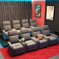 Garvee Sillón Reclinable Individual De Alto Respaldo Con Brazos Anchos Y Cojín Mullido Para Salón, Dormitorio Y Cine En Casa, Lino Transpirable, Color Neutro