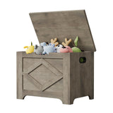 Garvee Banco de Almacenamiento de Entrada 60 cm Madera Gris Lavado Organizador para Sala y Dormitorio - Gris