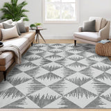 Garvee Alfombra salon 200x290cm lavable antideslizante pelo corto polipropileno resistente salon dormitorio comedor - Gris