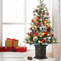 Garvee Árbol Artificial de Navidad 90cm 78 LED PVC Duradero Base X Estable Hogar Oficina Verde