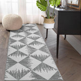 Garvee Teppich Wohnzimmer 80x150cm alfombra moderna antideslizante lavable polipropileno durable gris salon dormitorio - Gris