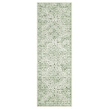 Garvee Alfombra Lavable y Plegable, Imitación Cachemira Con Diseño Boho, Verde, Beige y Rosa, Tamaños Versátiles, para Pasillo y Salón - Verde