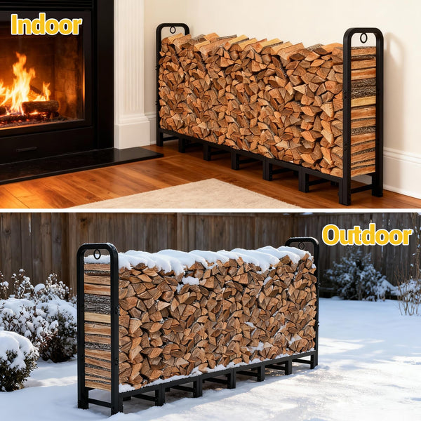 Soporte de leña resistente al óxido