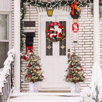 Garvee Árbol de Navidad Artificial 90cm 78 Luces LED Función Temporizador Material PE&PVC Base Blanca Estable Hogar Oficina