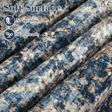 Garvee Alfombra Vintage Antideslizante Floral Lavable 120x170cm Para Salón Y Oficina - Azul