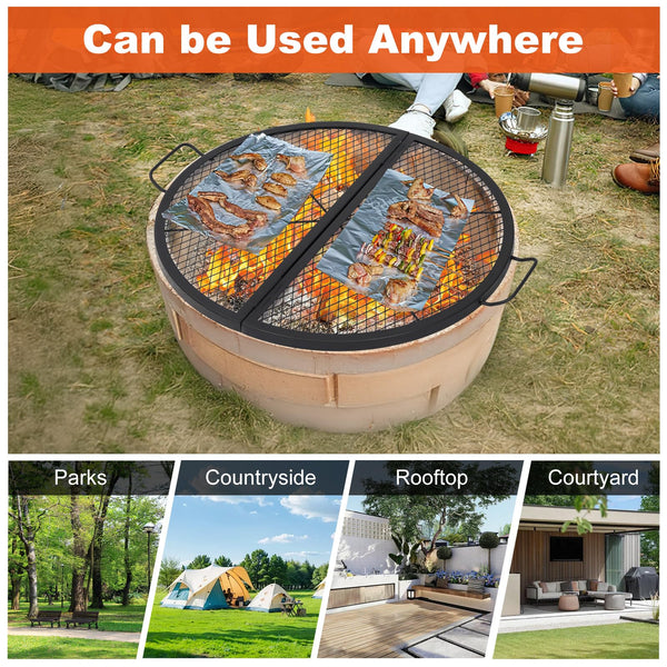 Rejilla versátil para cocinar sobre llama abierta camping playa picnic