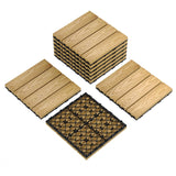 Garvee Baldosas De Madera Compuesta Para Patio 9 PCS Impermeables Fácil Instalación Antideslizantes Diseño Modular Teak Uso Exterior E Interior - Teca