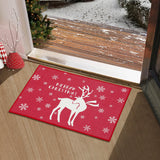 Garvee Alfombra Navideña Antideslizante Lavable 40x60cm Roja 100% Poliéster Cocina Comedor Festividades - Red Hue
