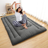 Garvee Colchn Futn Japons Plegable Enrollable Tatami Porttil Para Dormitorio Camping Viajes RV Gris Oscuro FULL 137203cm USA - Gris Oscuro