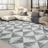 Garvee Alfombra sala 160x230cm lavable antideslizante pelo corto polipropileno gris salon dormitorio - Gris