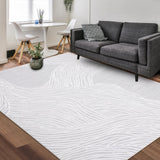 Garvee Alfombra De Área Para Sala De Estar, Antideslizante, Plegable, Lana Sintética, 200x290cm, Gris, Moderna - Gris