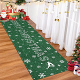 Garvee Alfombra navideña 60x180cm microfibra suave antideslizante lavable para pasillo y sala - Verde
