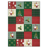 Garvee Alfombra sala Garvee 100% poliéster 200g felpa Navidad Noche Mágica 120x170cm lavable TPR antideslizante 980gsm peso total - Rojo & Verde