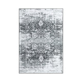 Garvee Alfombra Garvee degradado retro rectangular 120x170cm gris medallón copo nieve oriental antideslizante sala estar dormitorio comedor oficina casa 1200g 100% poliéster imitación cashmere base lavable plegable - Gris