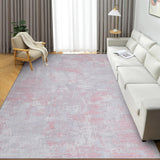 Garvee Alfombra Moderna De Pelo Corto Lavable - Diseño Abstracto Antideslizante Para Pasillo Cocina Sala Gris Beige Verde - Rosa & Gris