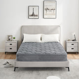 Garvee Colchón 140x200 cm, Muelles Ensacados 7 Zonas, Altura 21 cm, Confort H3, Espuma, Funda Microfibra, para Dormitorio Niños y Adultos - Gris