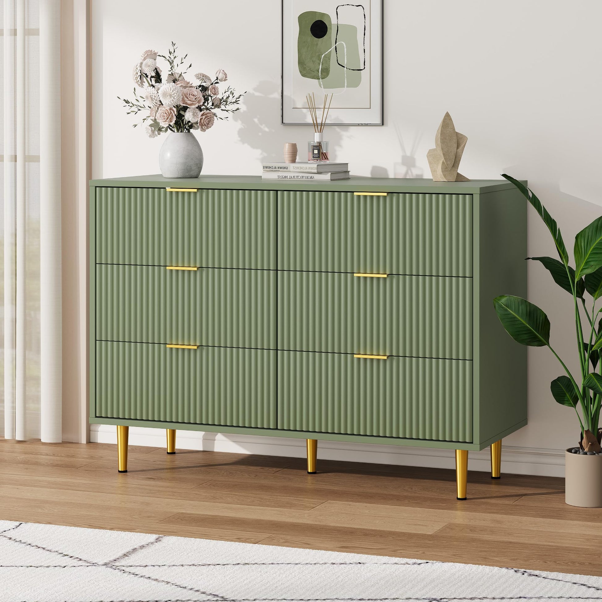 Moderne GARVEE Kommode mit 6 Schubladen für Schlafzimmer und Wohnraum