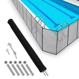 Garvee Barrera de Piscina Removible y Personalizable con Malla Teslin para Entornos Seguros en Patios 1.2x3.6m Negro - Estilo regular