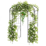 Garvee Arco Jardín Jaula de Pájaros 268 cm - Estructura de Acero, Soporte para Plantas Trepadoras, Resistente a la Intemperie, Diseño Elegante, Ideal para Bodas y Patio