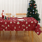 Garvee Mantel Navidad impermeable patrón ciervo fiesta cena cocina 137x229cm dorado - 