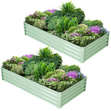 Garvee Jardinera Metálica Duradera para Protección de Cultivos en Exterior 180x90x30cm Verde Oliva - Verde Oliva