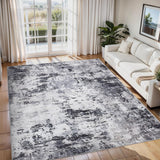 Garvee Teppich Moderno Lavable Gris Claro 240x340 cm - Diseño Abstracto, Antideslizante, Pelo Corto, Plegable - Para Salón y Dormitorio - Gris Claro