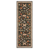 Garvee Alfombra Floral Moderna Antideslizante Para Dormitorio, Sala De Estar, Cocina Y Oficina, Pelo Corto, Interior, Lavable A Máquina - Marrón