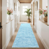 Garvee Teppich Moderno Liso Lavable A Máquina Duradero Y Amigable Con Mascotas Para Salón Y Dormitorio Varios Tamaños Neutro - Azul Claro