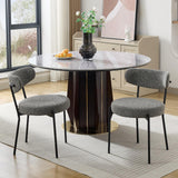 Garvee Sillas De Comedor Modernas Tapizadas Con Respaldo Curvo, Patas De Metal Negro, Estructura De Acero, Para Cocina Y Oficina, Color Neutro - 