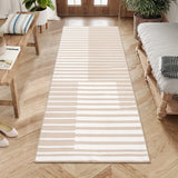 Garvee Alfombra de Pelo Corto Beige 80x150cm, Lavable Antideslizante TPR, 100% Poliéster 1200gsm Suave para Entrada Pasillo y Dormitorio - Beige