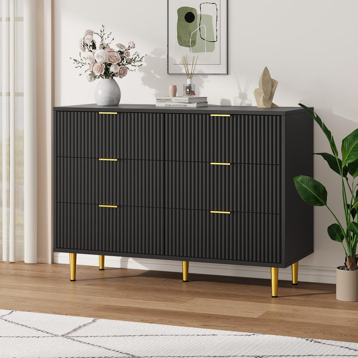 Moderne GARVEE Kommode mit 6 Schubladen für Schlafzimmer und Wohnraum