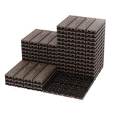 Garvee Set de 27 Baldosas de Suelo de Composite para Exterior 30x30 cm Suelo Encastrable de Madera Sintética Antideslizante para Terraza Jardín y Balcón Café - Café