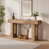 Garvee Mesa Consola de Recibidor Estilo Rústico 160x35x85 cm Mueble de Granja con Estantes Abiertos de Madera para Entrada Pasillo y Sala Sándalo Envejecido - Madera Natural