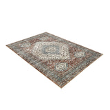 Garvee Tappeto Passatoia Vintage Marrone 120x170cm - Morbido Antimacchia Antiscivolo Lavabile Poliestere Stile Medaglione Soggiorno e Camera - Marrón