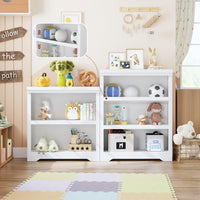 Garvee Estantería Abierta de MDF con 3 Estantes y Diseño Antivuelco para Entusiastas del Orden en Sala o Dormitorio 80cm Blanco Cálido Texturizado