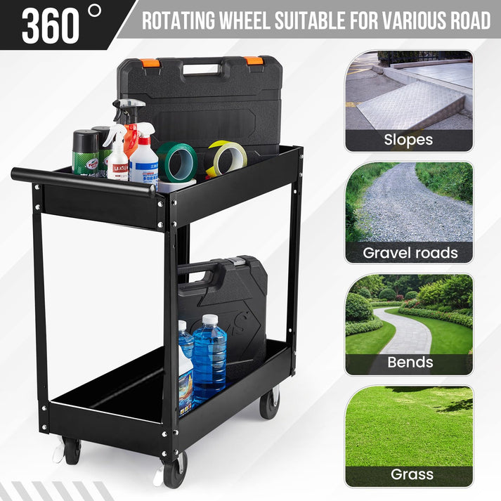 Carro de herramientas con 4 ruedas giratorias 360°