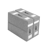 Garvee Set De 2 Cajas De Almacenaje En Tela Gris, Plegables, Gran Capacidad 38x32x11cm, Con Tapa Cerrable Para Dormitorio - Gris 2Pcs