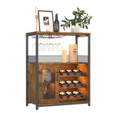 Garvee Armario vino 3 piezas metal PB MDF weinschrank mit herausnehmbarem regal robusto compacto interior cocina sala color Vintage - Color Vintage