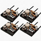 Garvee Set 4 Estantes Cocina Extraíbles XL 58x44x33cm, Telescopio, Acero Carbono, Negro, Resistente, Para Armarios Profundos, Organizador Bajo Fregadero - Negro
