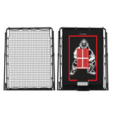 Garvee Entrenador de lanzamiento de béisbol 2-en-1 con red rebotadora, figura de bateador ajustable, nylon resistente, para jóvenes entrenamientos