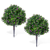 Garvee 2 Unidades Macetero Escalonado De Planta Artificial, 60x40cm Verde, Plástico y Hierro, Sin Mantenimiento, para Jardín y Terraza