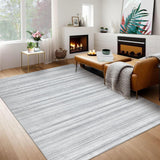 Garvee Teppich Wohnzimmer Garvee 160x230cm grau moderno rutschfest waschbar microfibra weich langlebig ideal salon schlafzimmer 1200gsm 100% poliéster 350g felpa perla base lavable plegable - Gris