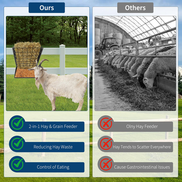 Comedero para heno resistente a intemperie