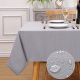 Garvee Obrus Cuadrado Impermeable Gris Para Navidad, Decorativo, Resistente, 140x140 cm, Cocina Y Picnic