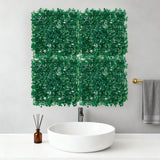 Garvee Paneles De Pared Artificiales 12 Set, 25x25 Cm, Verde, Plástico, Decoración Modular Para Paredes Grandes - 
