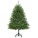 Garvee Árbol de Navidad Artificial con Iluminación LED y Hojas Realistas, Soporte Metálico Estable, 135-270 cm, Decoración para Interior y Exterior, Color Verde - Estilo Clásico